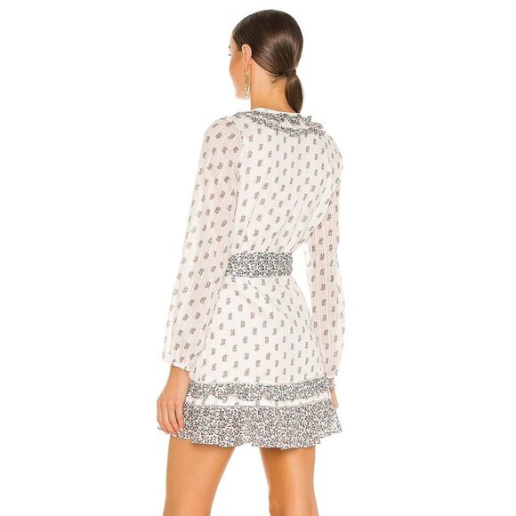 Veronica Beard Kierra Dress in White Floral Size 4 - Picture 2 of 5